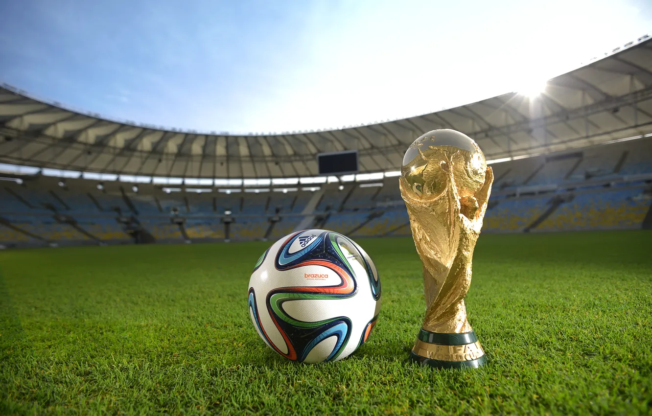 Photo wallpaper The ball, Sport, Football, Brazil, Ball, Football, Stadium, Stadium