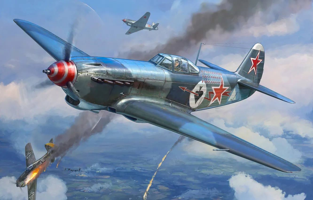 Photo wallpaper fighter, USSR, As-9, combat aircraft