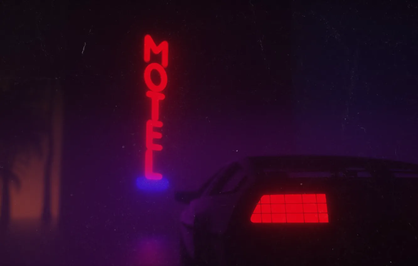 Photo wallpaper machine, auto, style, rendering, art, DeLorean DMC-12, 80s, style