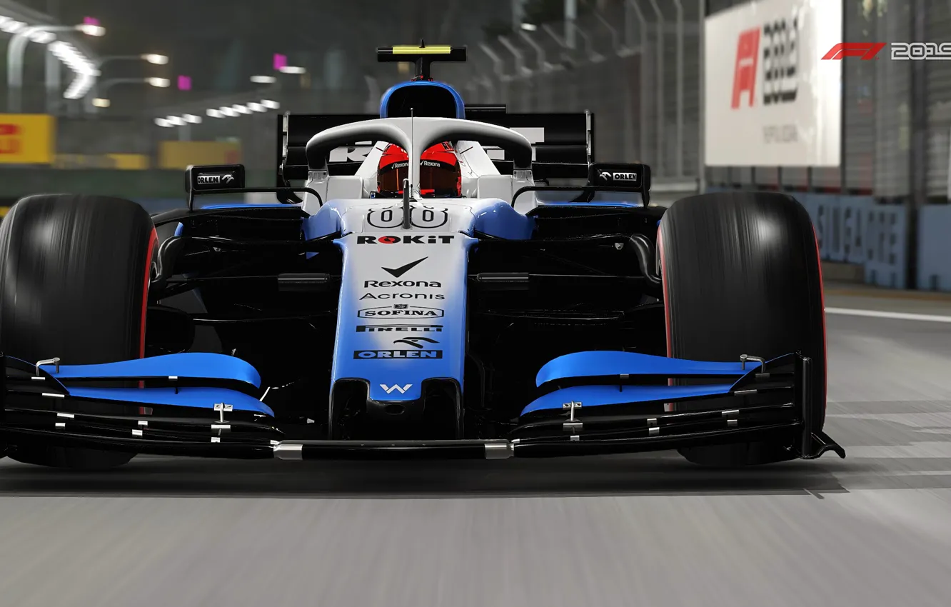 Photo wallpaper track, racing car, F1 2019, Williams FW42
