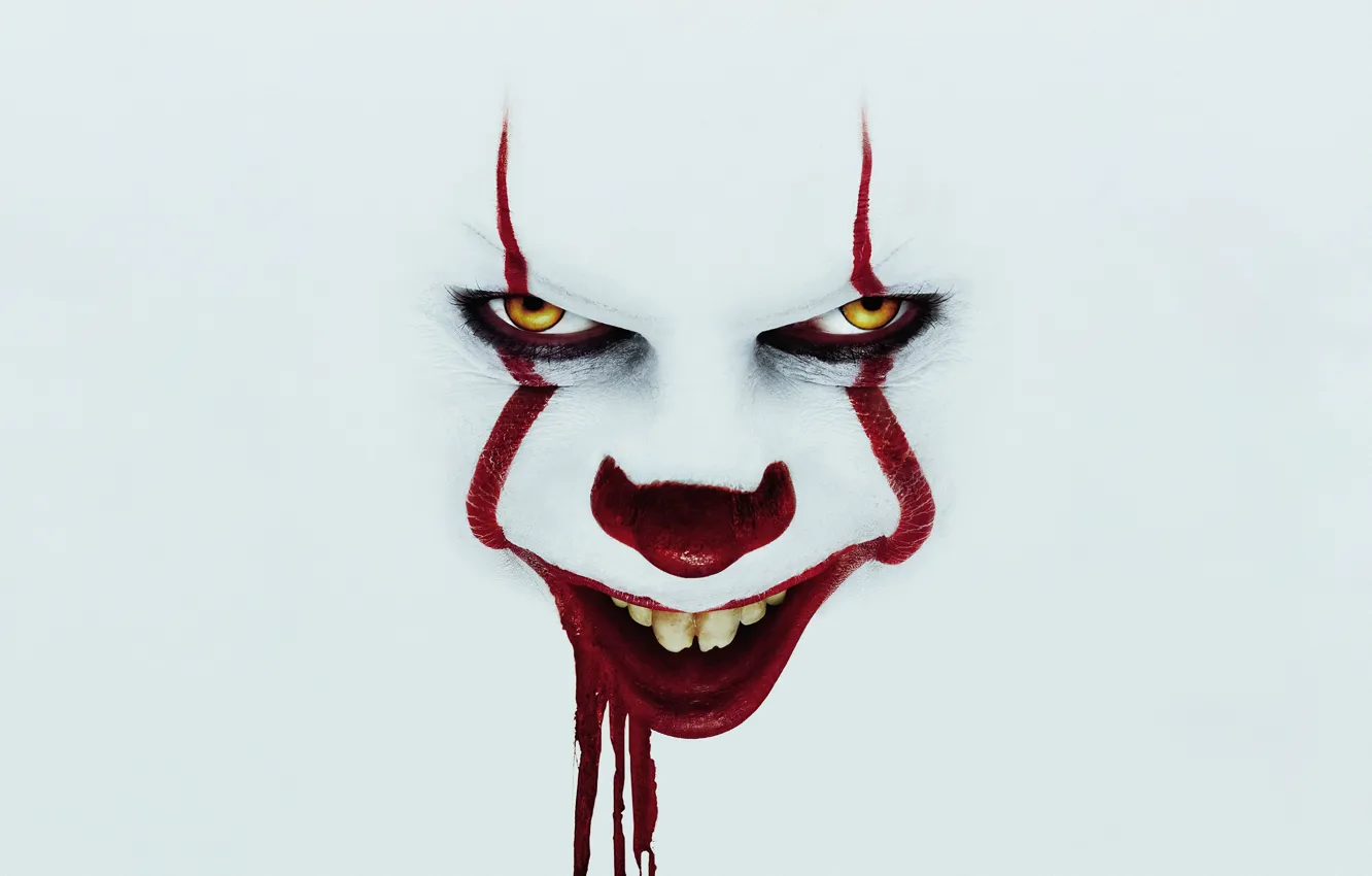 Photo wallpaper Smile, Eyes, year, James McAvoy, Evil, Horror, EXCLUSIVE, Clown