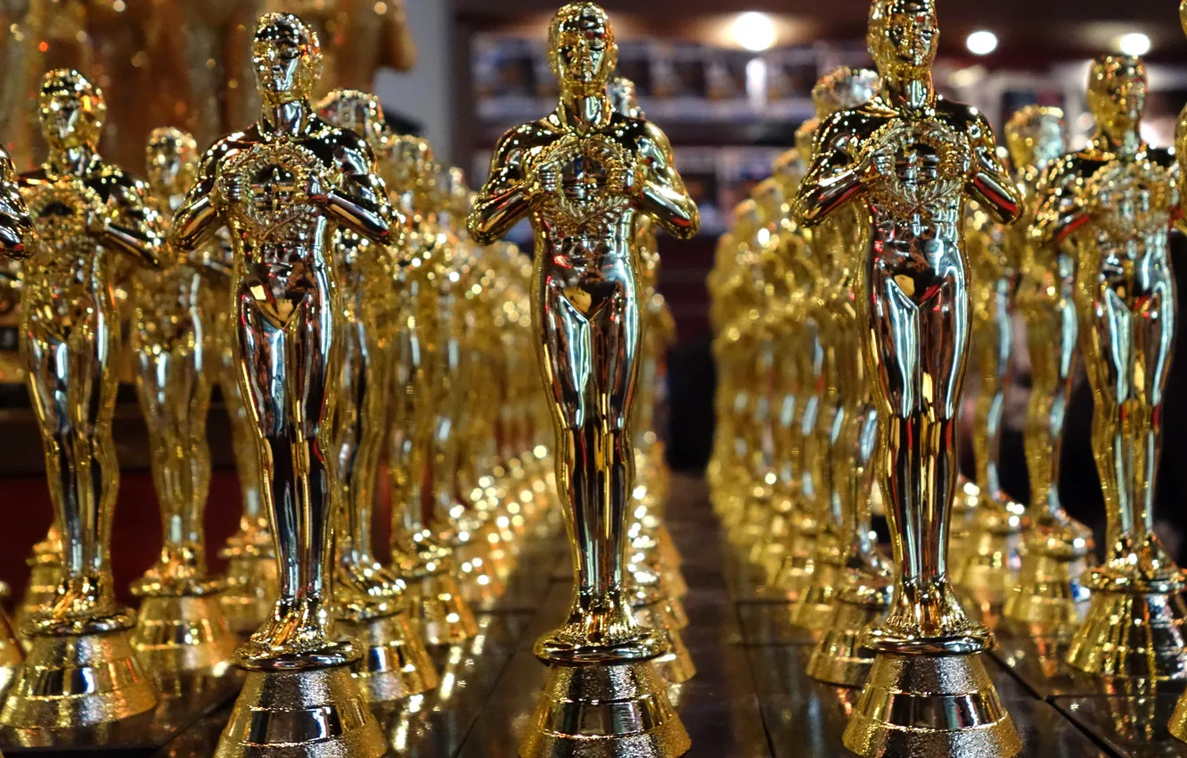 Photo wallpaper Hollywood, Hollywood, figurine, Oscar, Oscar