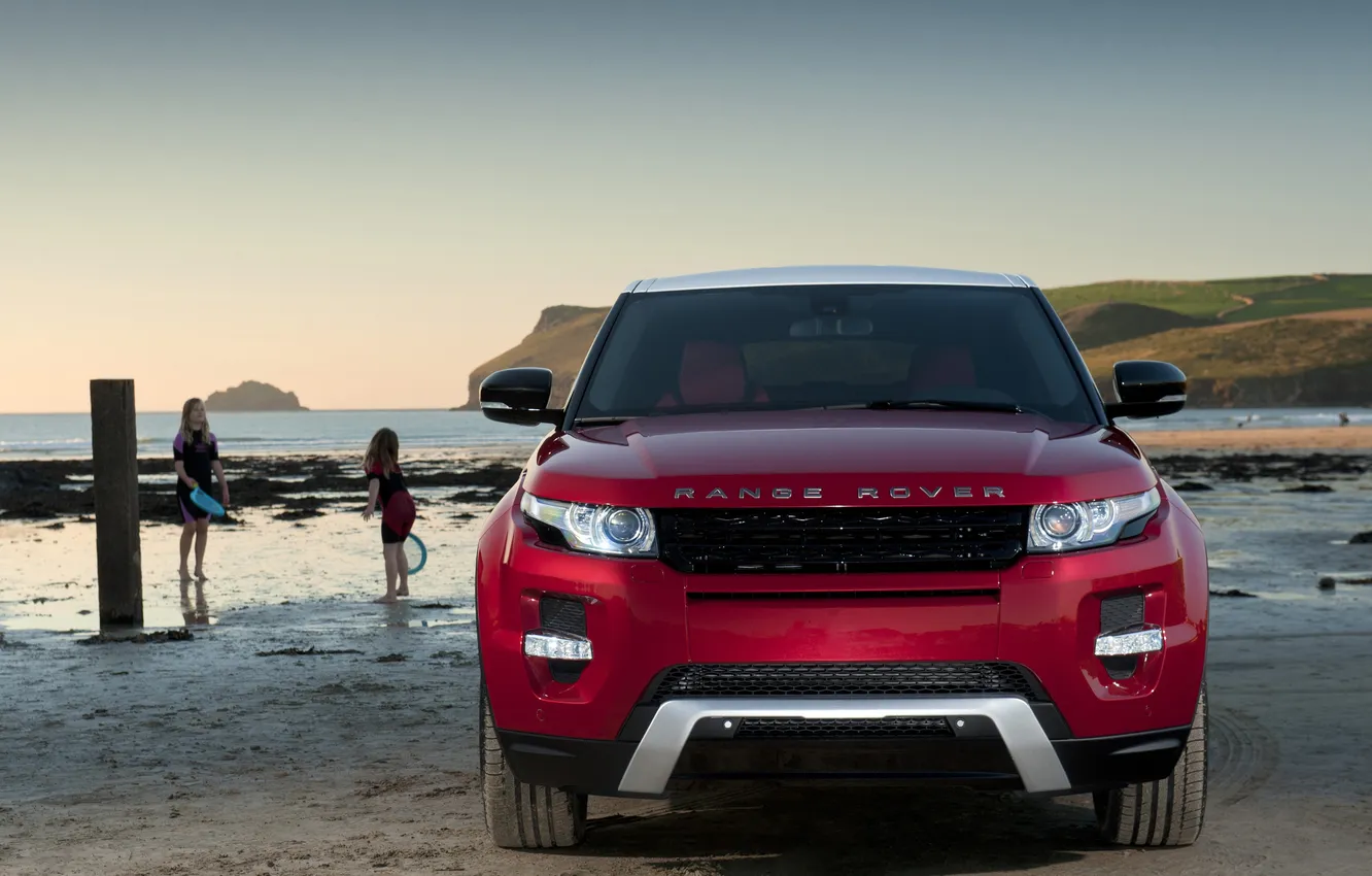 Photo wallpaper red, Range Rover, Evoque