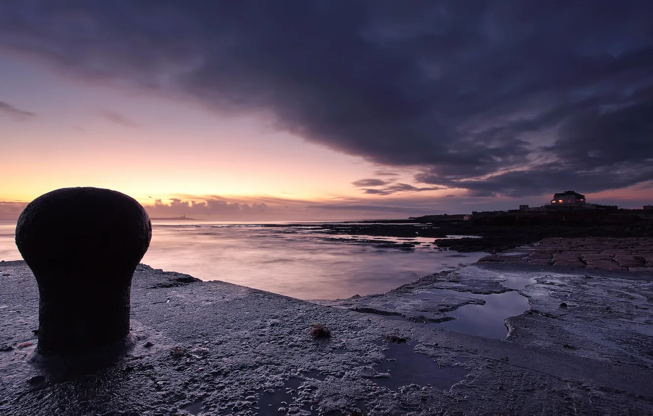 Photo wallpaper sea, landscape, sunset