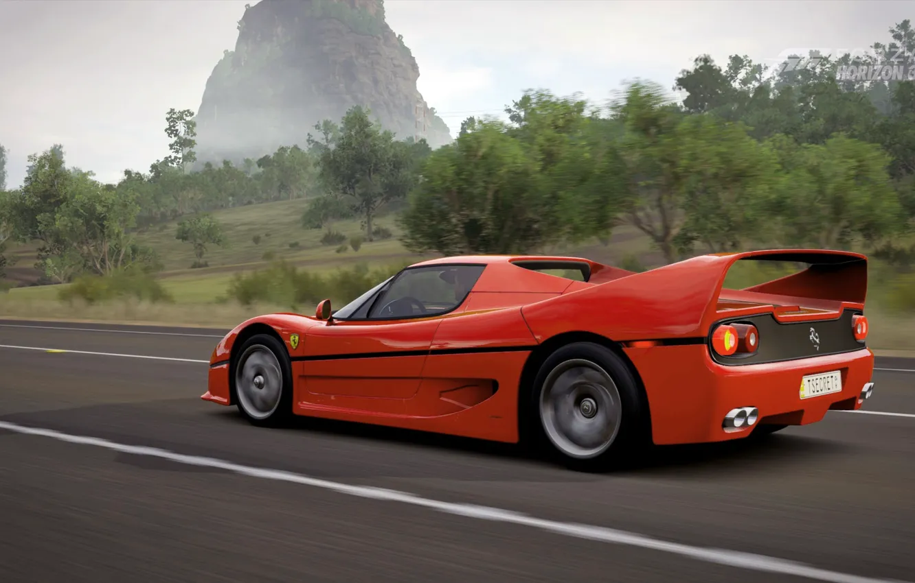 Photo wallpaper road, Ferrari, supercar, F50, Forza Horizon 3