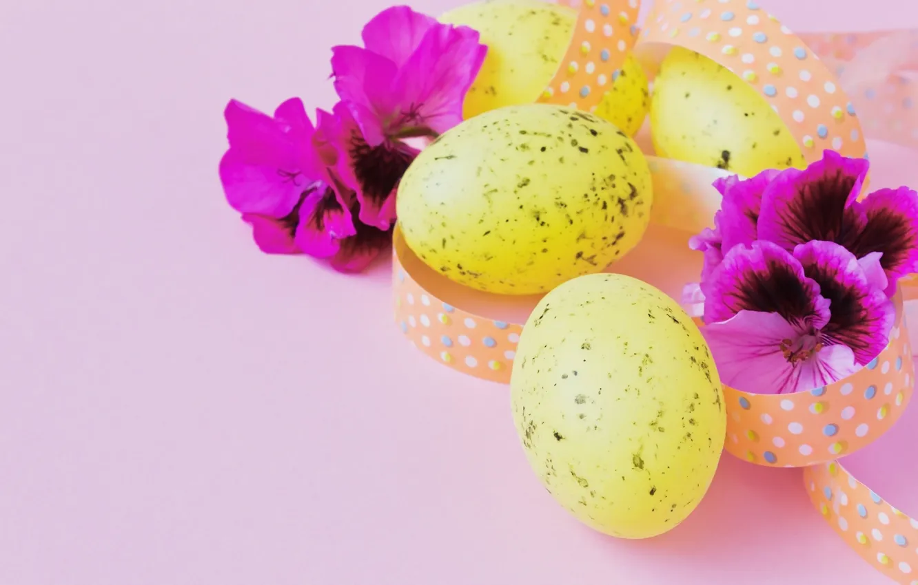 Photo wallpaper flowers, holiday, eggs, Easter, tape, Easter