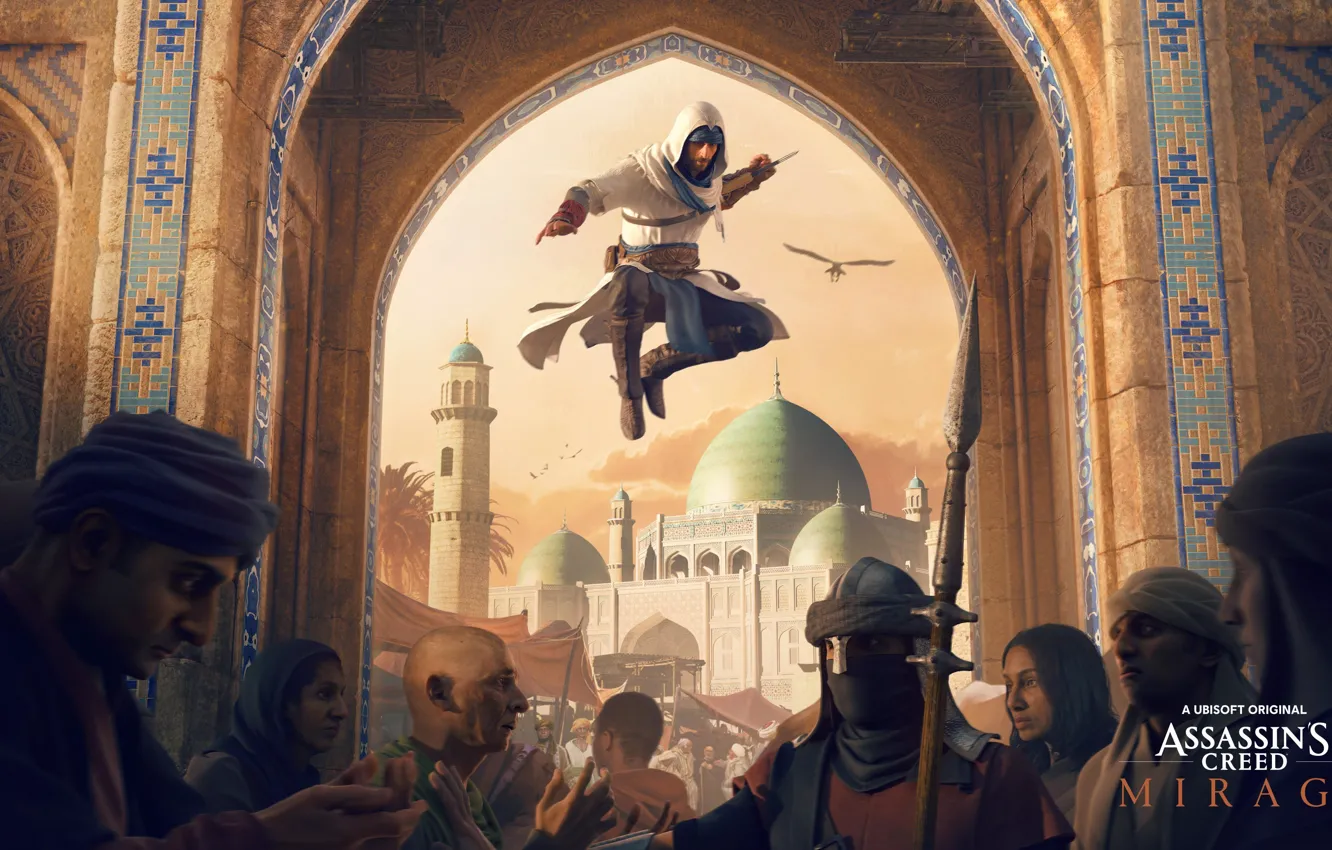 Photo wallpaper the city, art, Basim, Assassin’s Creed Mirage