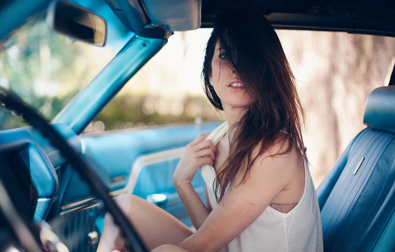 Photo wallpaper machine, girl, Chelsi