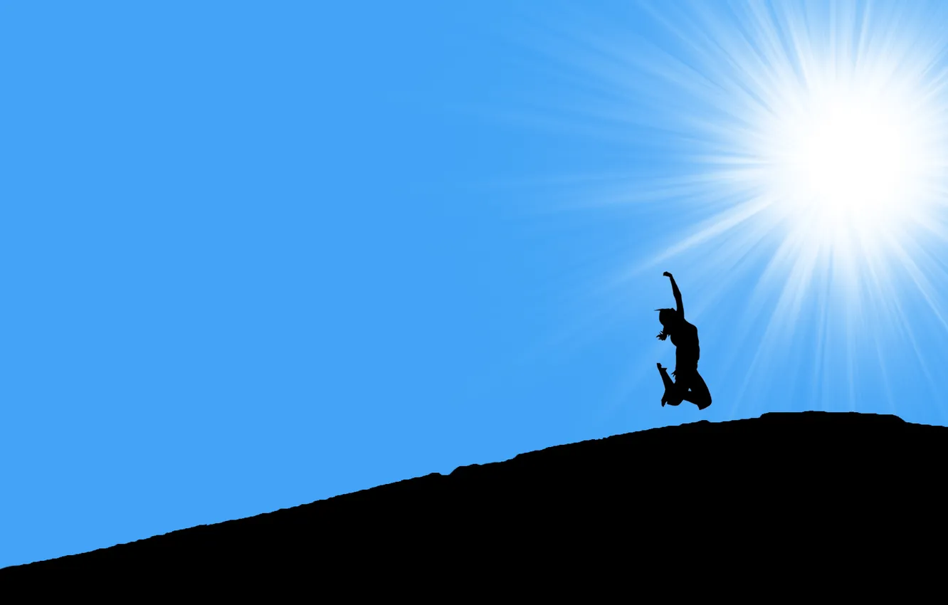 Photo wallpaper the sun, joy, day