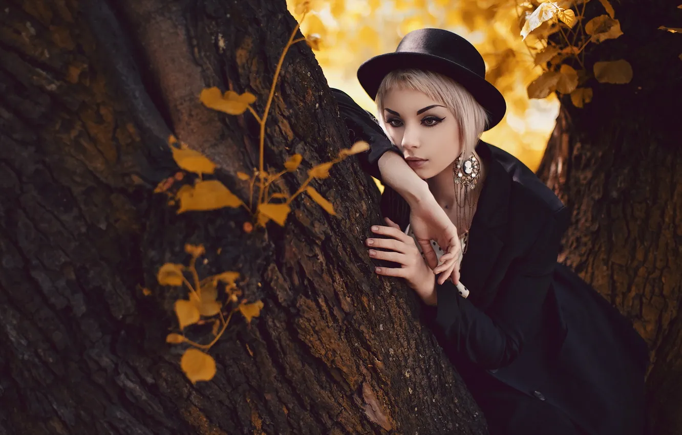 Photo wallpaper look, girl, pose