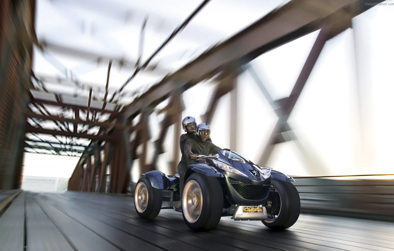 Photo wallpaper bridge, Peugeot, ATV