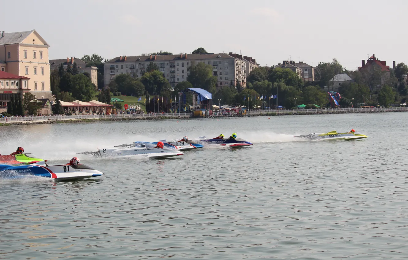 Photo wallpaper race, boat, speed