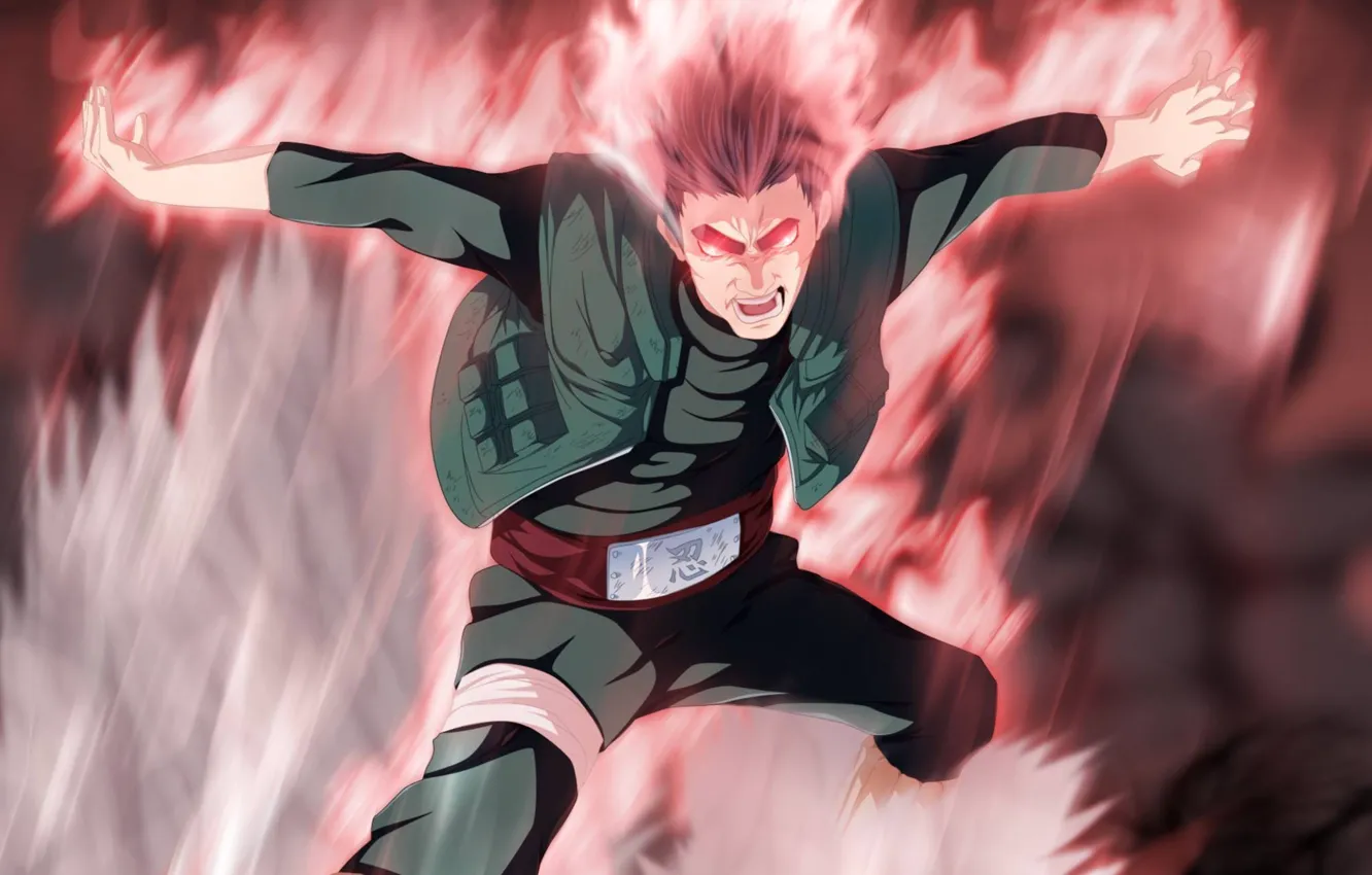 Photo wallpaper anime, guy, might, 8 gates