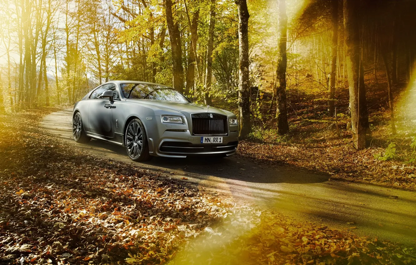 Photo wallpaper car, forest, Rolls Royce, tuning, rolls Royce, Wraith, Spofec