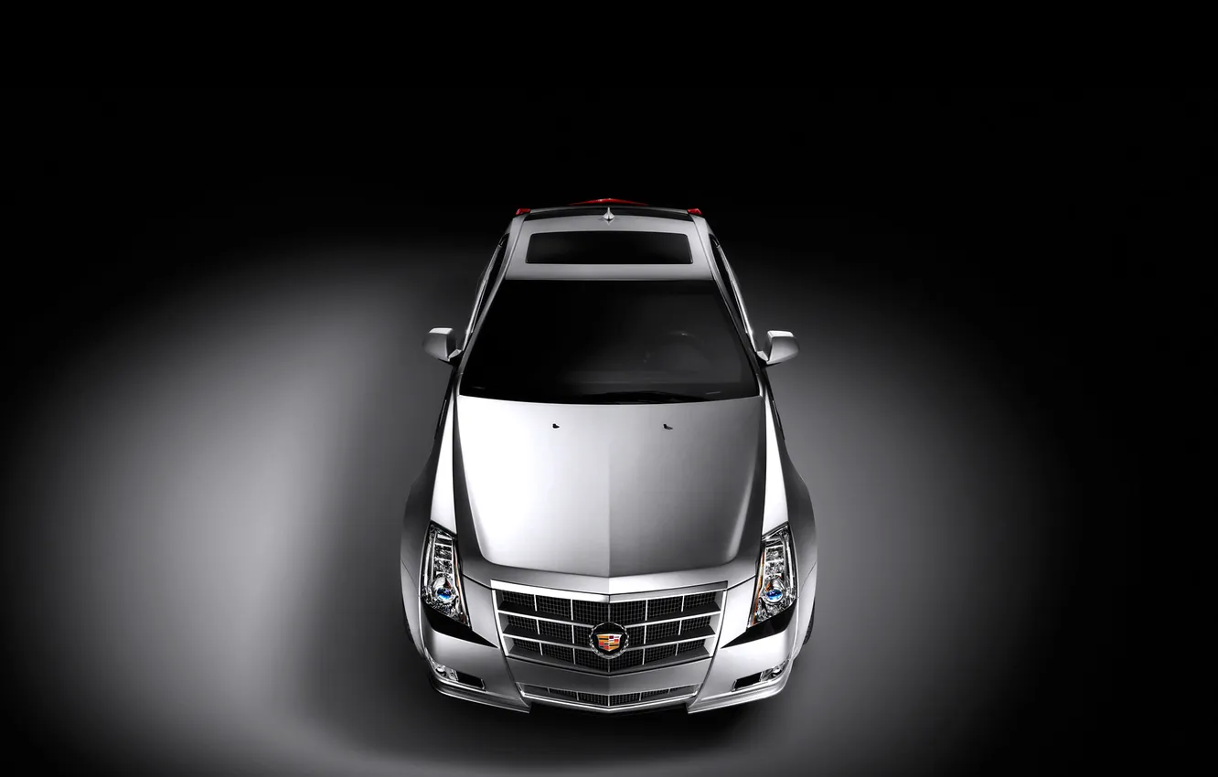 Photo wallpaper machine, auto, grey, Cadillac, The hood, CTS, Coupe