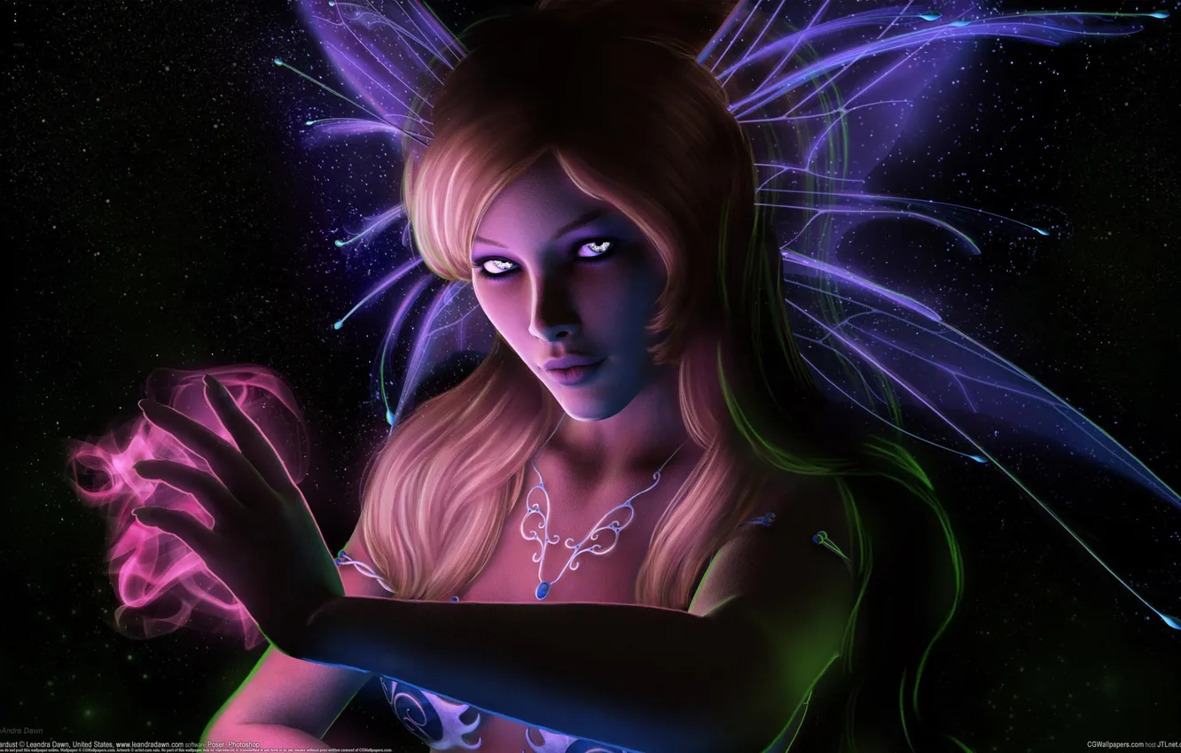 Photo wallpaper girl, magic, LeAndra Bruno