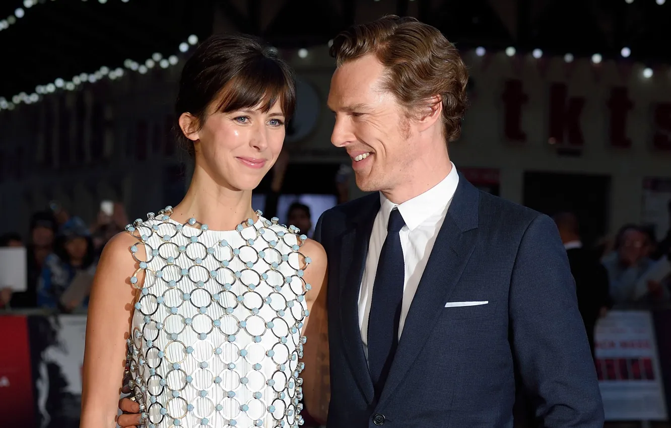 Photo wallpaper actress, actors, actor, Benedict Cumberbatch, Benedict Cumberbatch, British actor, wife, Sophie Hunter