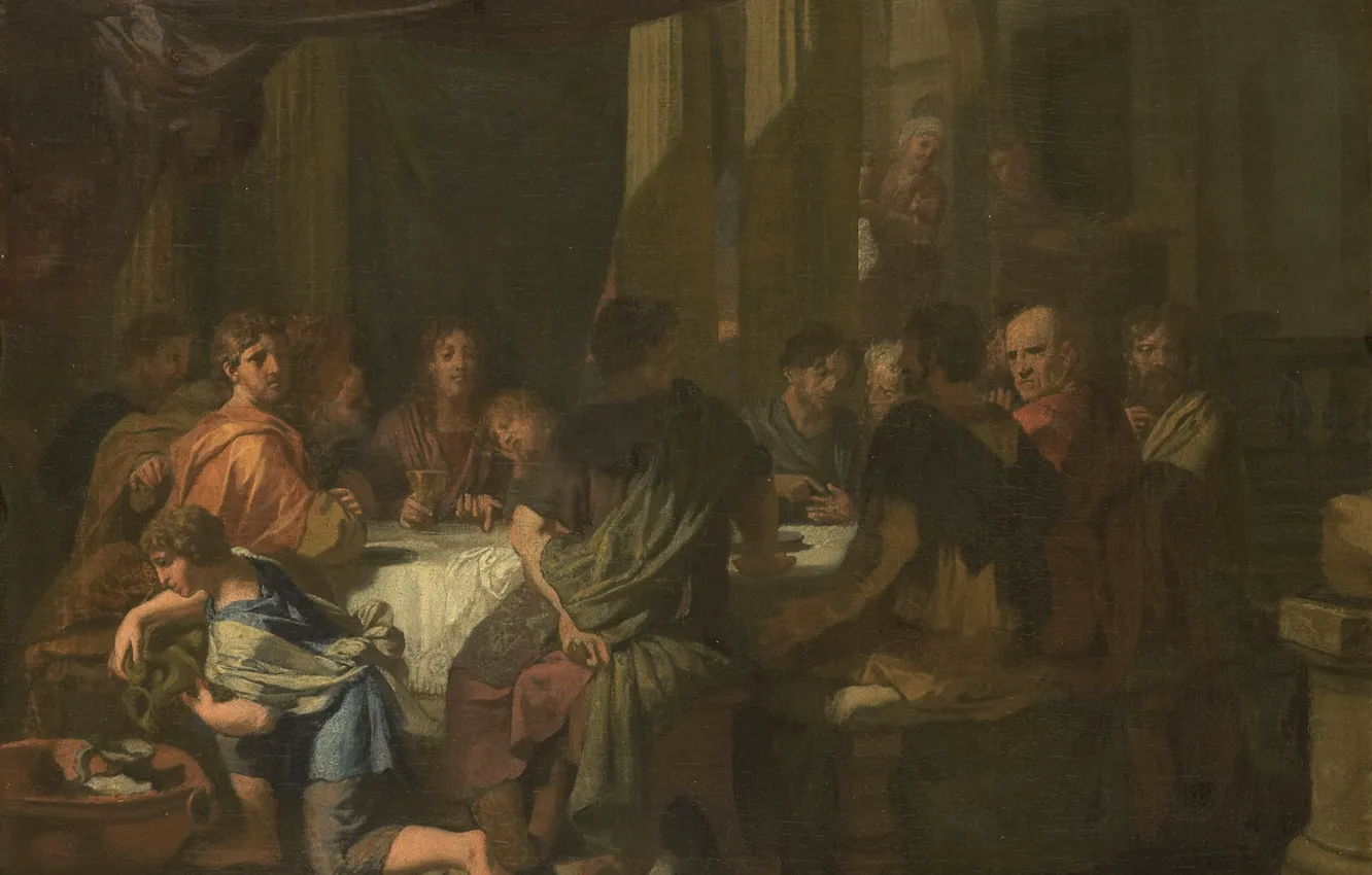 Photo wallpaper oil, picture, canvas, mythology, The Last Supper, Gerard de Lares