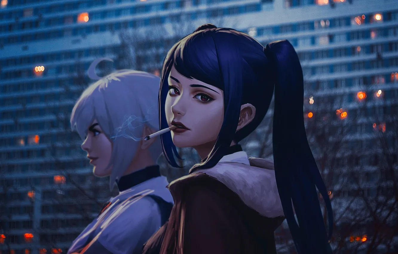 Photo wallpaper smoking, cigarettes, Julianne Stingray, Va-11 Hall-A, Dana Zane