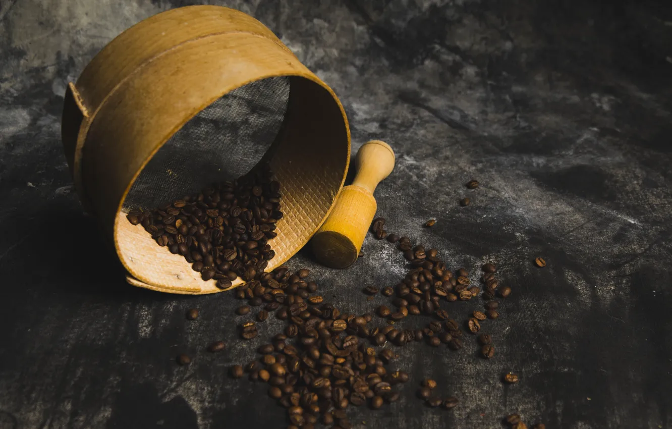 Photo wallpaper grain, a lot, coffee beans