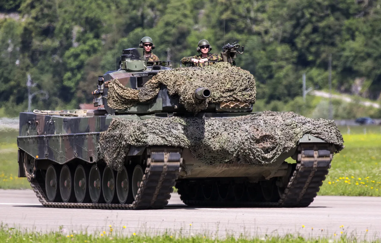 Photo wallpaper tank, combat, Leopard 2