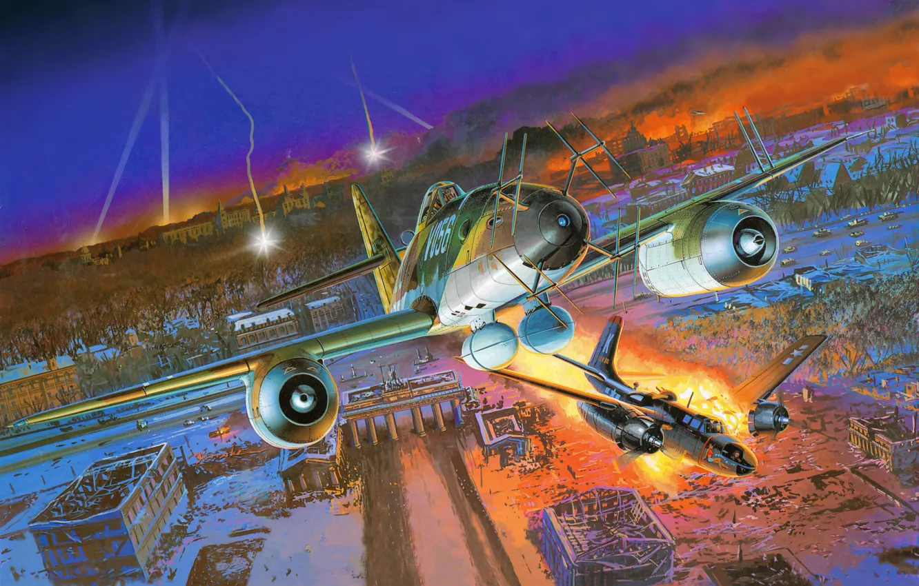 Photo wallpaper figure, battle, art, Me - 262A - 1a