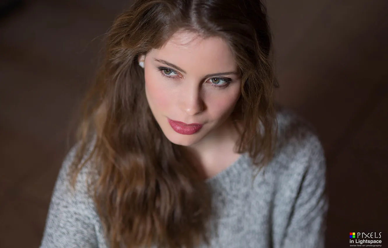 Photo wallpaper model, portrait, makeup, hairstyle, brown hair, bokeh, Mladen Dakic, Pixels in Lightspace
