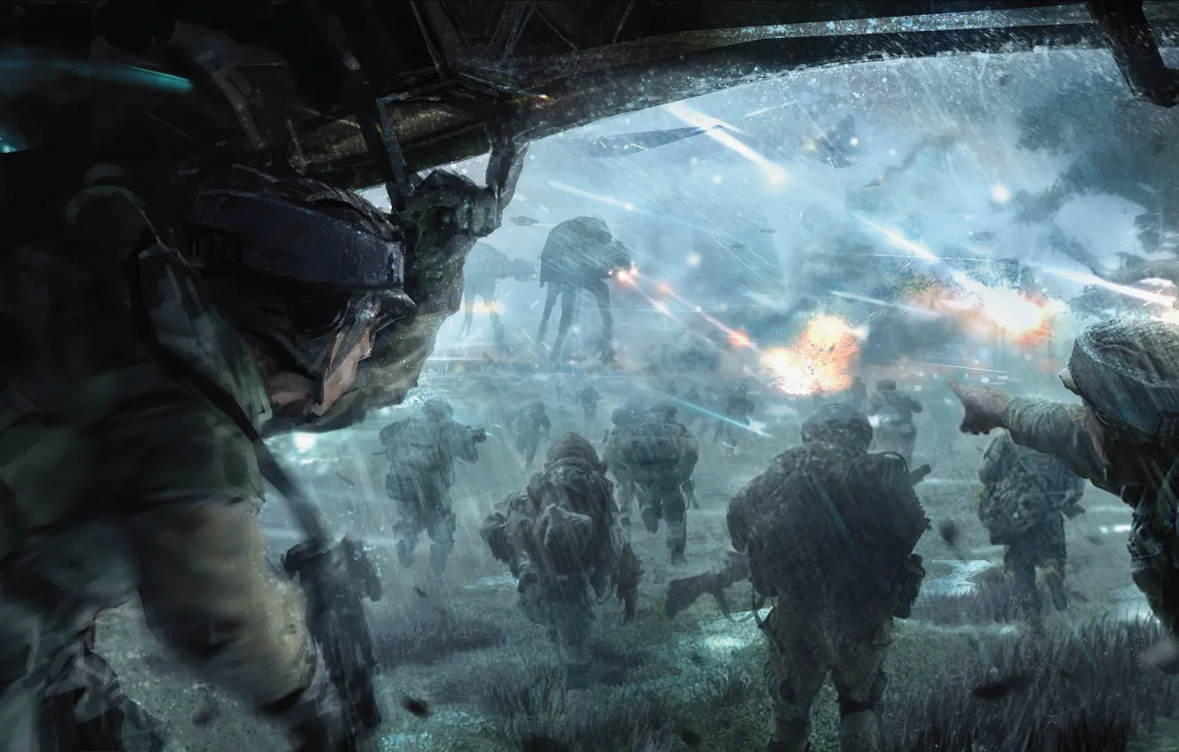 Photo wallpaper Star Wars, art, Battlefront