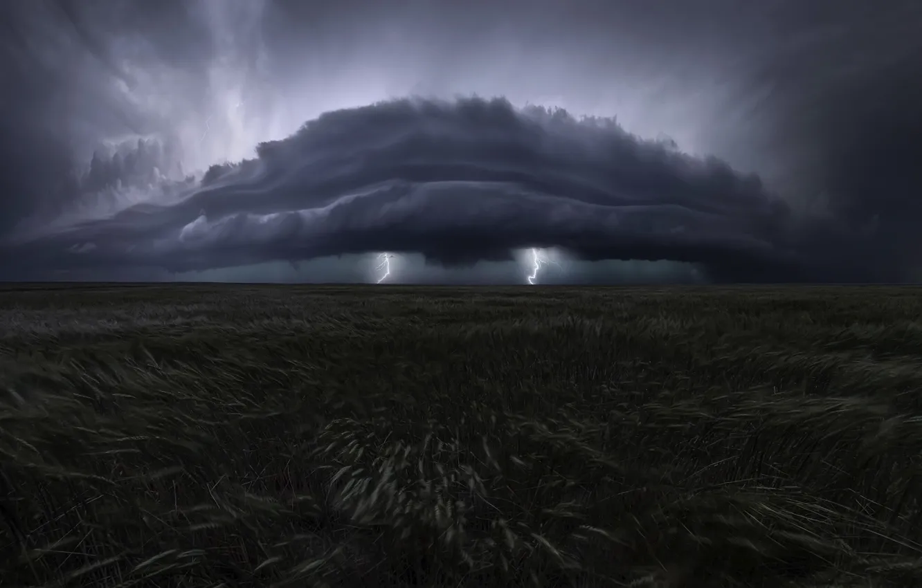 Photo wallpaper the storm, clouds, element