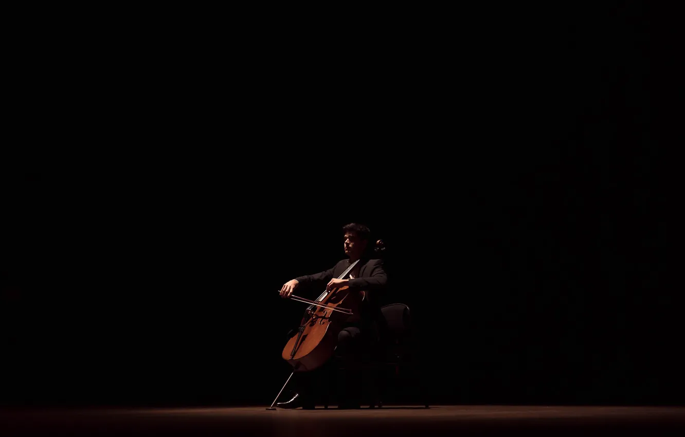 Photo wallpaper music, cello, hall