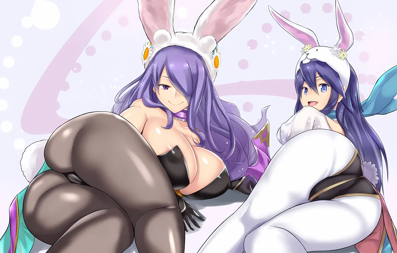 Photo wallpaper sexy, Cameltoe, ass, cleavage, long hair, girls, boobs, anime