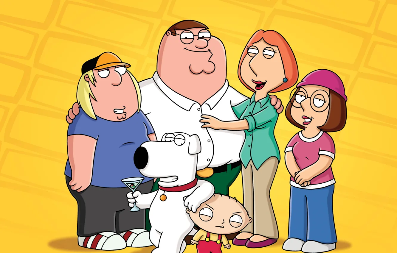 Photo wallpaper Family guy, Family Guy, Peter, Chris, Laws, Brian, Meg, Stewie