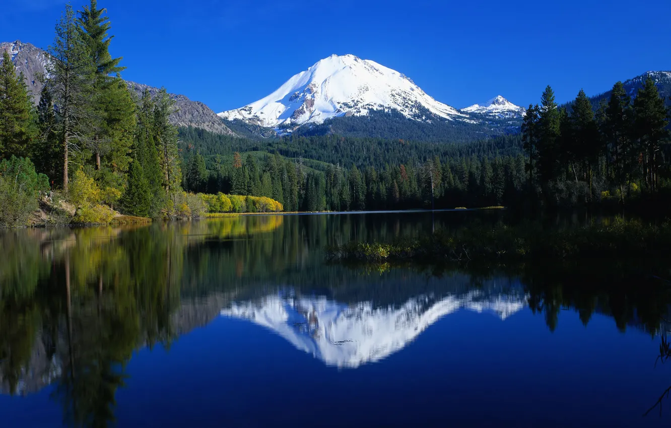 Photo wallpaper the sky, mountains, beauty, water spaces