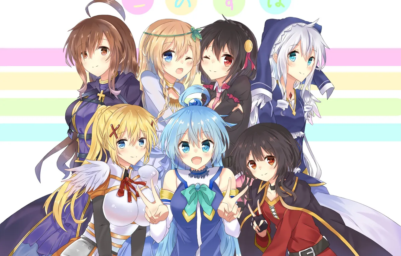 Photo wallpaper girl, anime, Aqua, warrior, darkness, japanese, oppai, bishojo