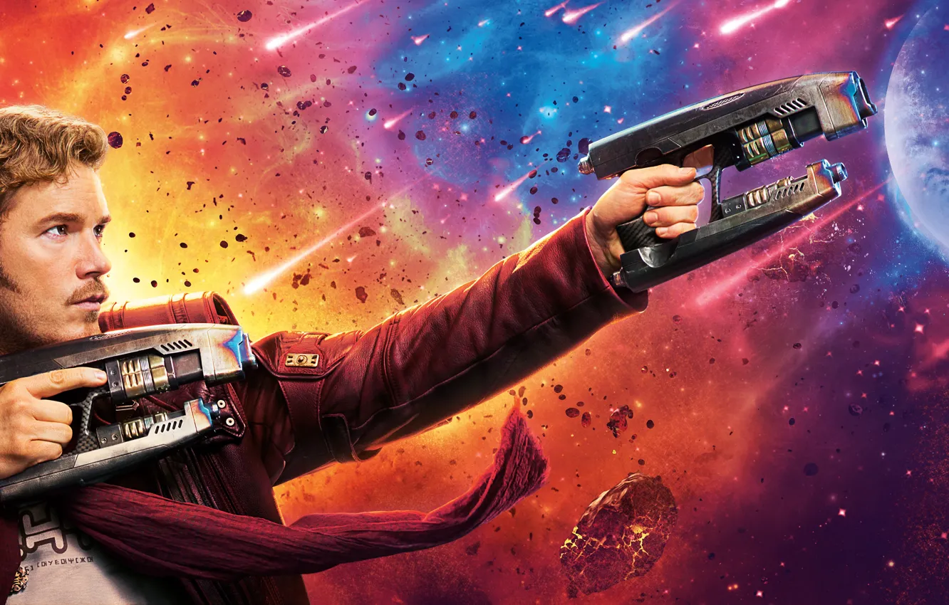 Photo wallpaper Movie, Chris Pratt, Star Lord, Guardians Of The Galaxy Vol. 2