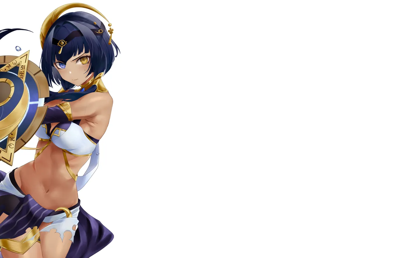 Photo wallpaper girl, hot, sexy, anime, babe, tan, tanned, armpit