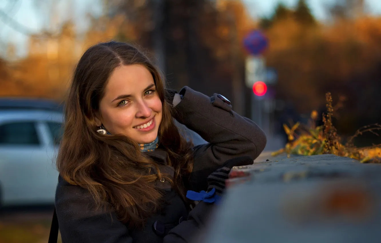 Photo wallpaper smile, mood, girl