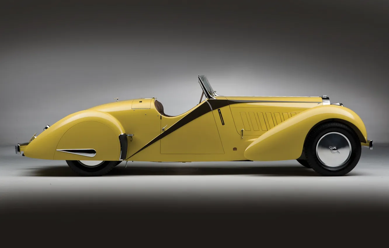 Photo wallpaper Bugatti, Classic, Chrome, 1935, Classic car, Gran Turismo, Type 57, Bugatti Type 57 Grand Raid …