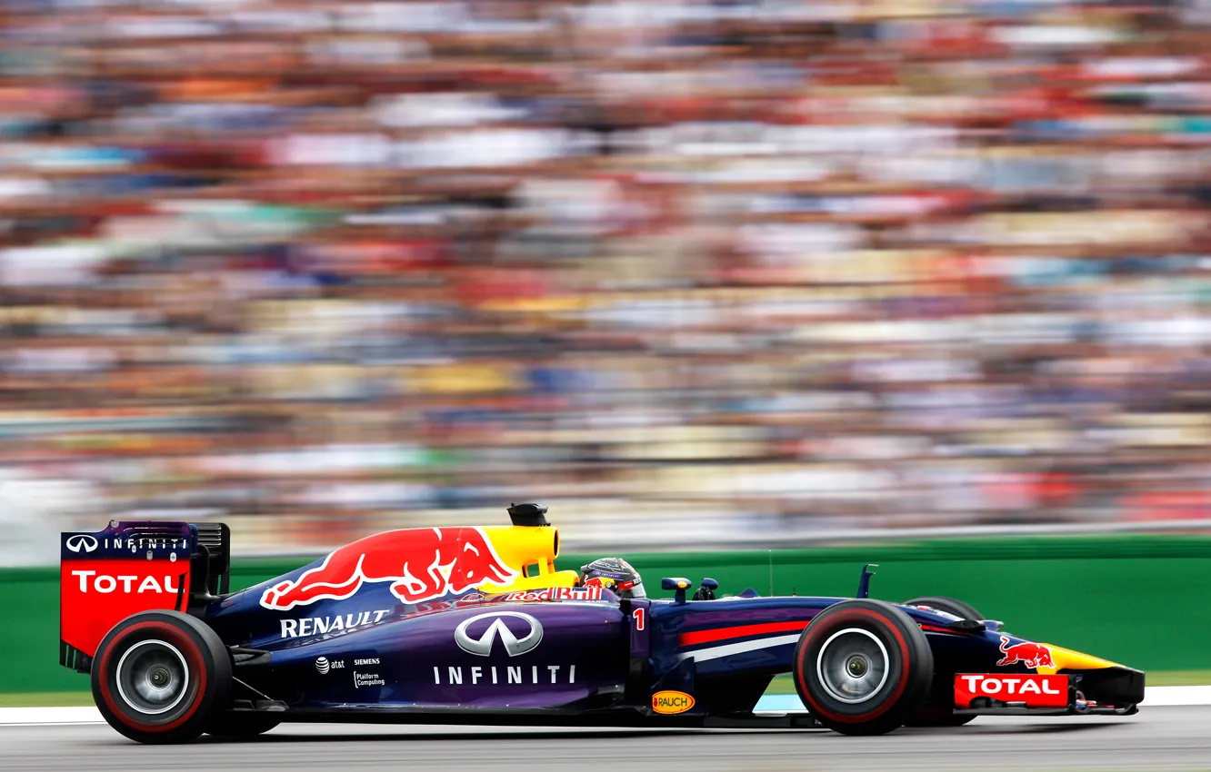 Photo wallpaper Profile, Formula 1, Red Bull, Vettel
