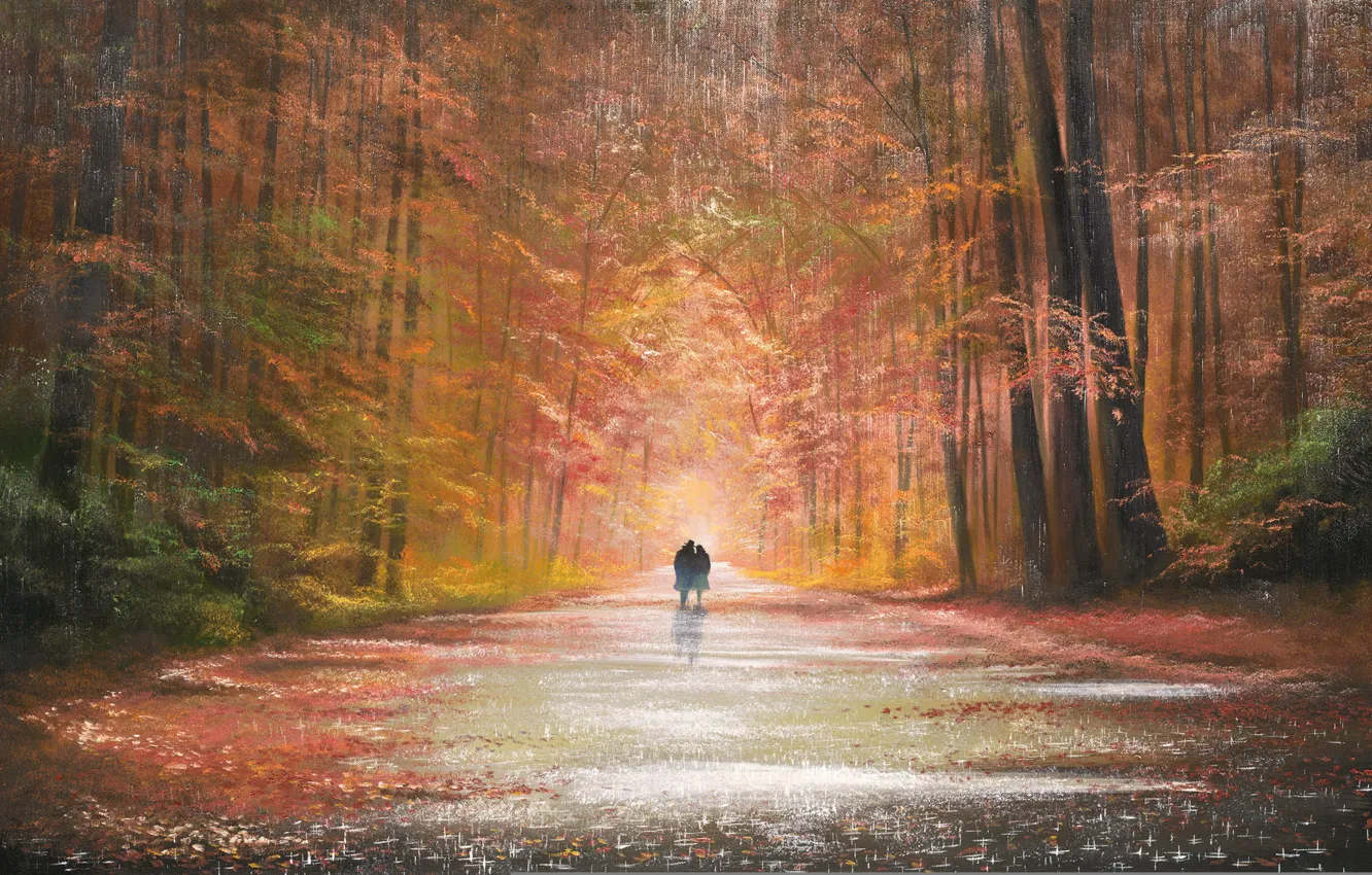 Photo wallpaper autumn, Park, Jeff Rowland