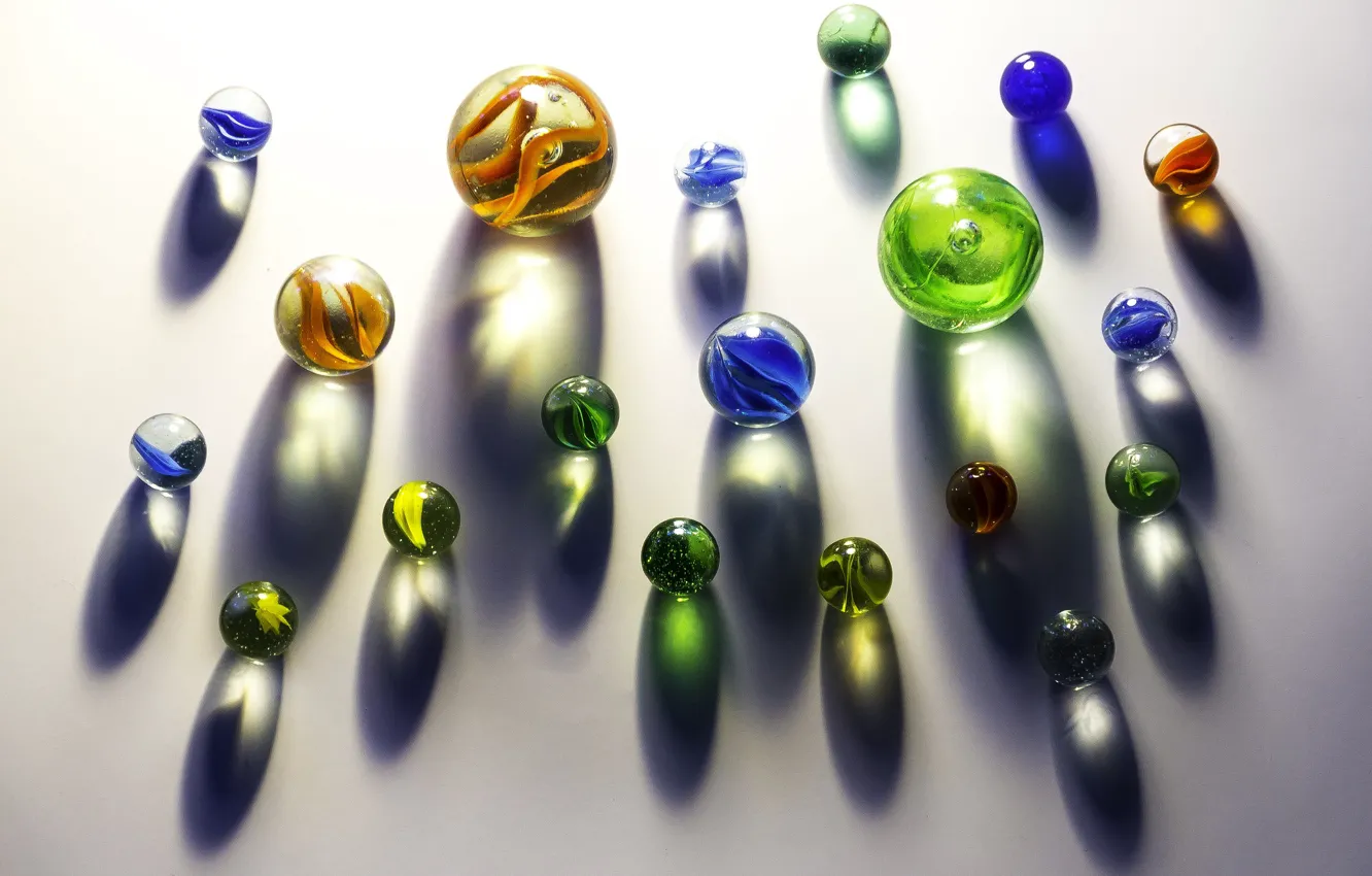 Photo wallpaper Galaxy, planets, marbles