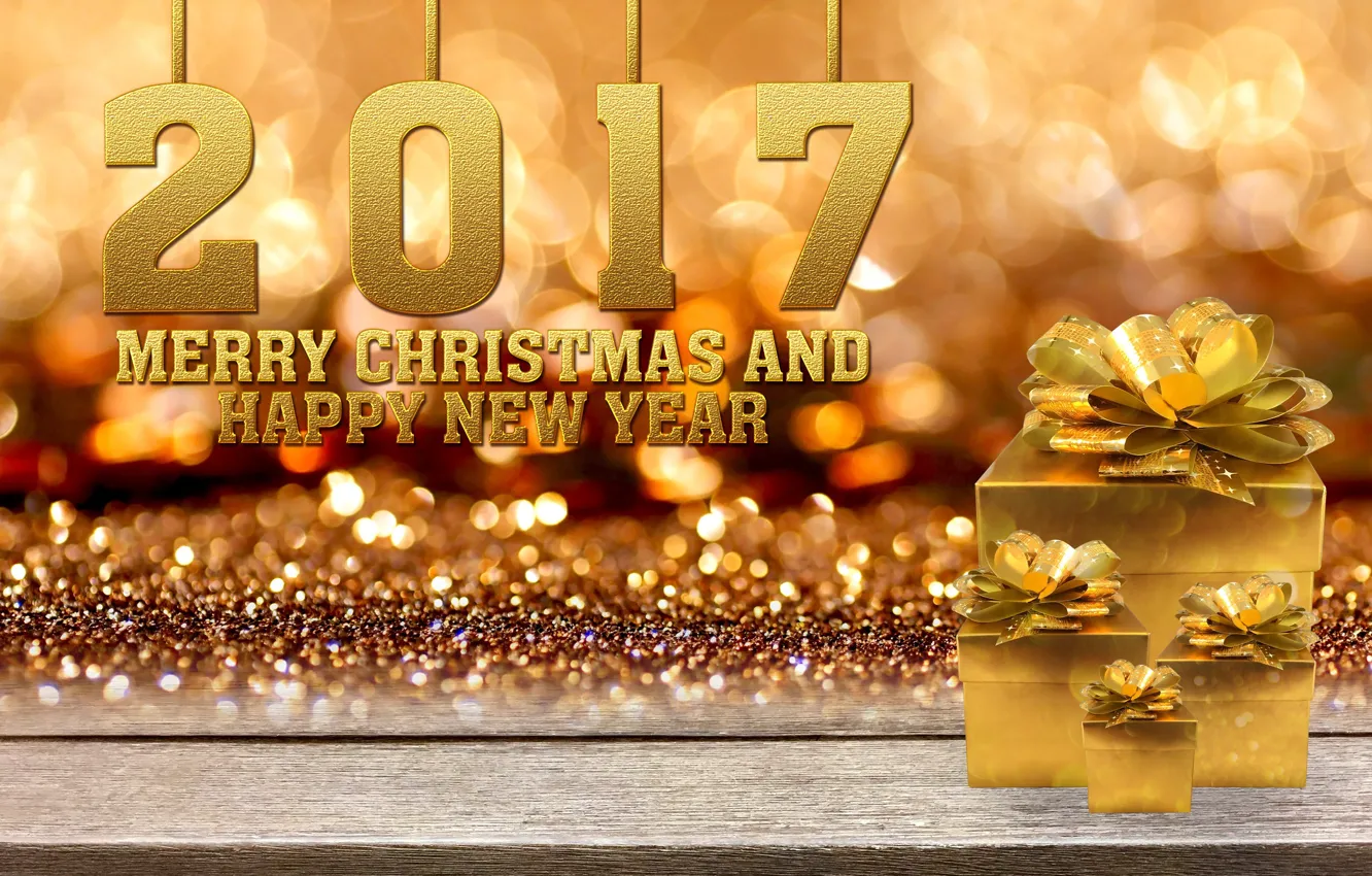 Photo wallpaper new year, Christmas, golden, Christmas, balls, New Year, merry christmas, Xmas