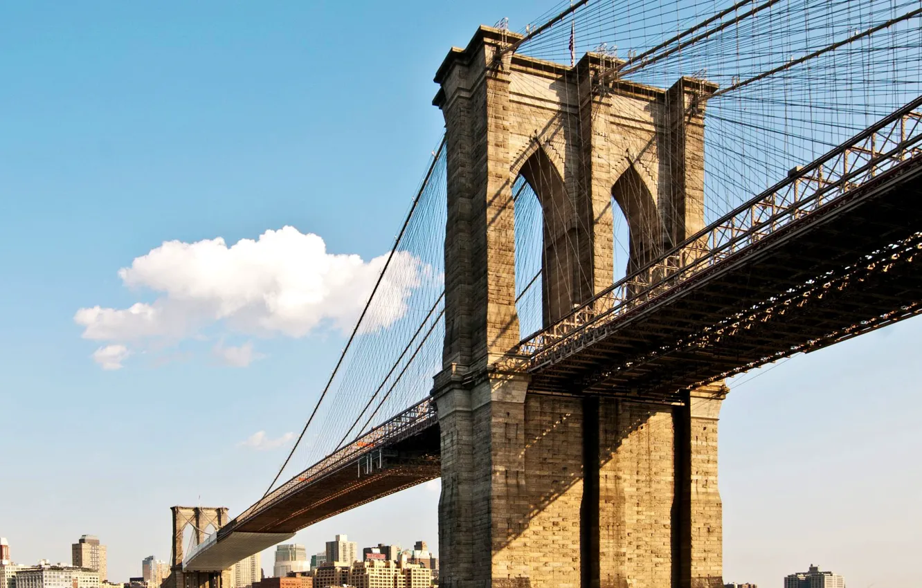 Photo wallpaper Bridge, The city, Brooklyn