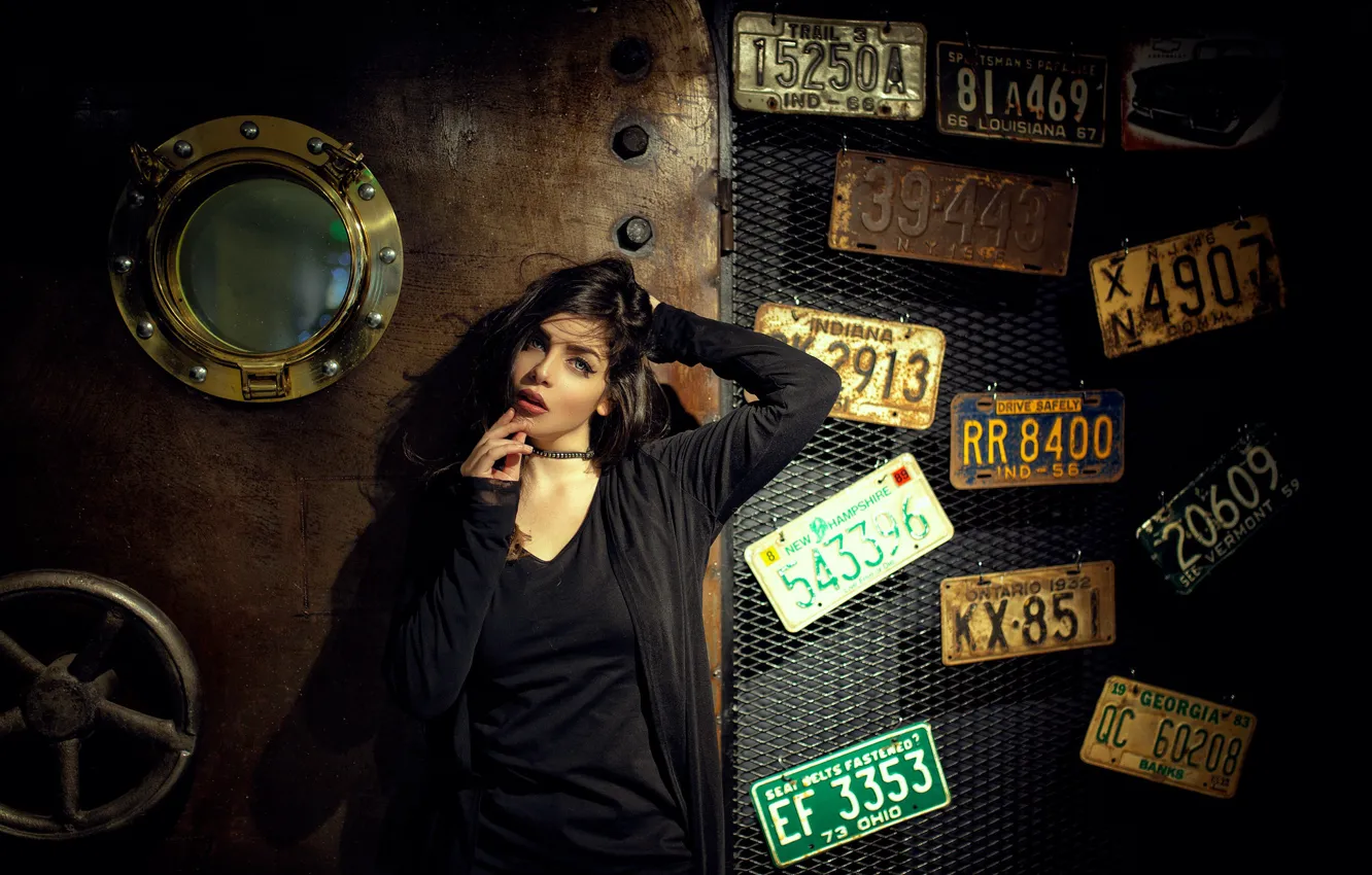 Photo wallpaper look, girl, pose, Topaz Arbell, Happy Anas