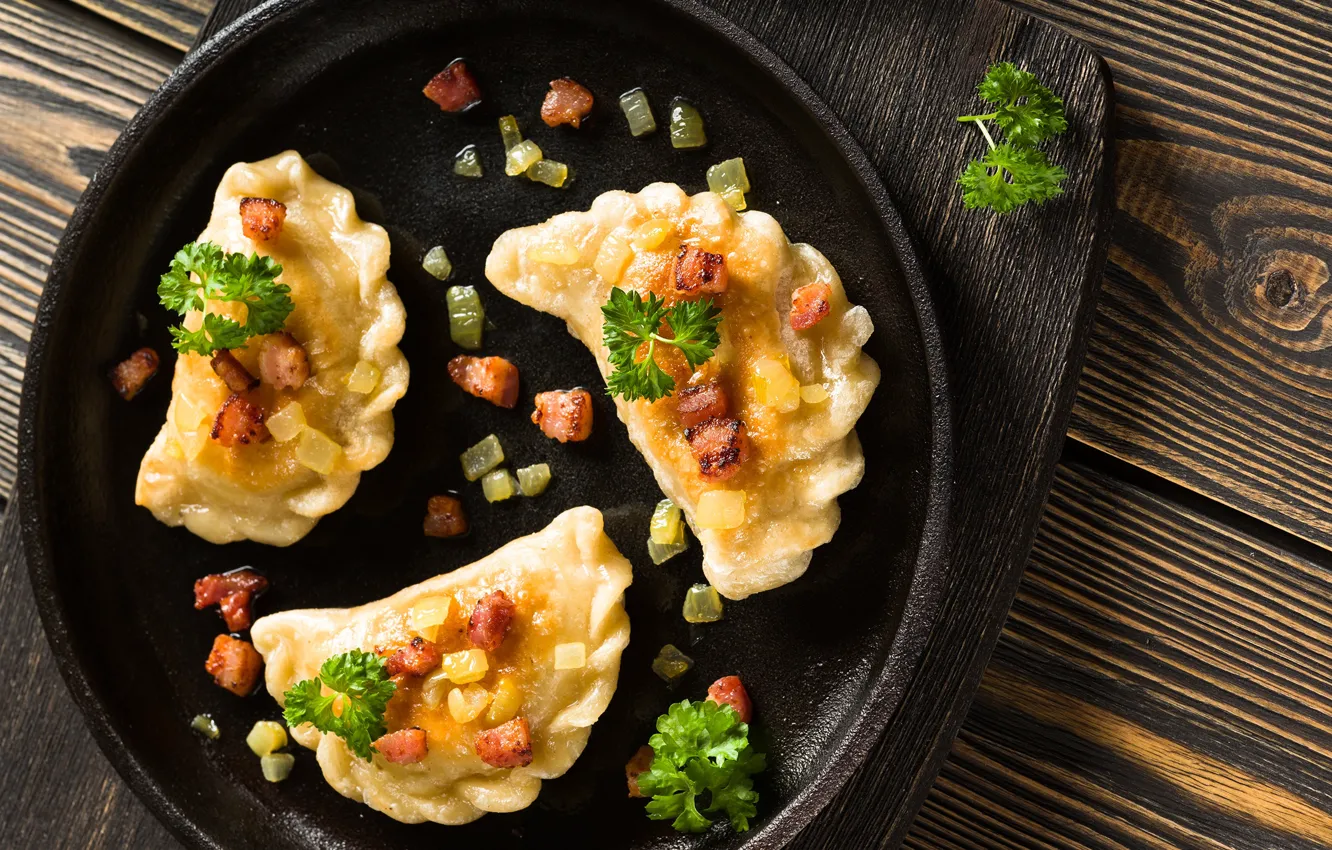 Photo wallpaper meat, cakes, dumplings