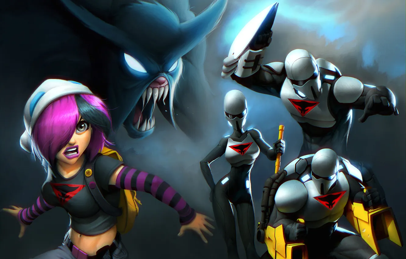 Photo wallpaper girl, soldiers, hairstyle, costume, art, soulkeepers