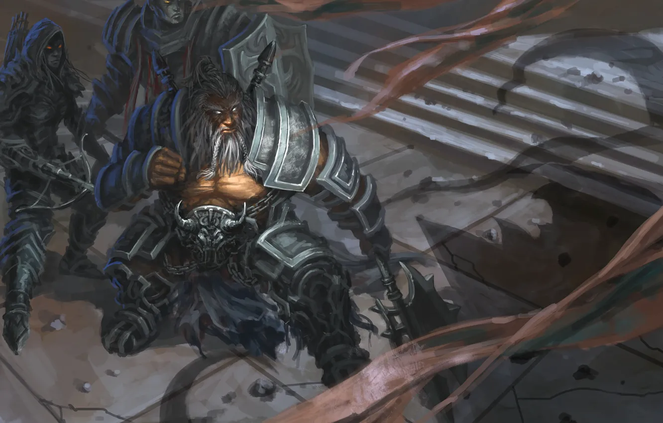 Photo wallpaper Diablo 3, Demon Hunter, Barbarian, Reaper of Souls