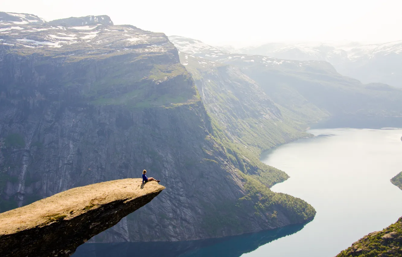 Photo wallpaper landscape, open, people, beauty