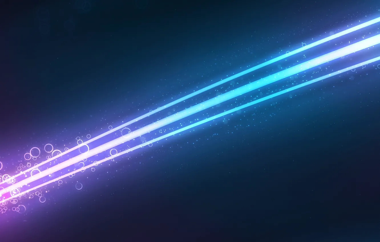 Photo wallpaper line, circles, blue, minimalism