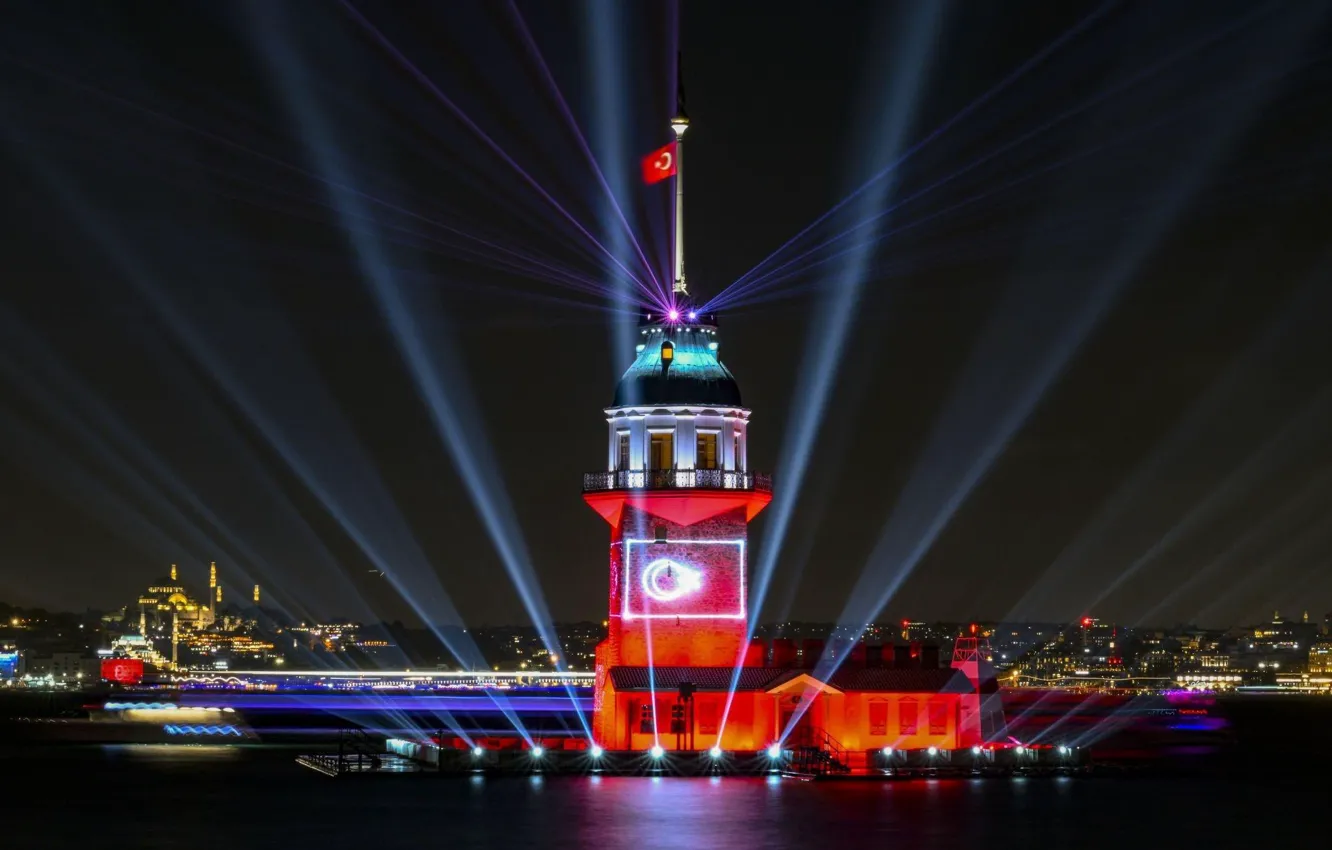 Photo wallpaper Istanbul, Turkey, Maiden Tower